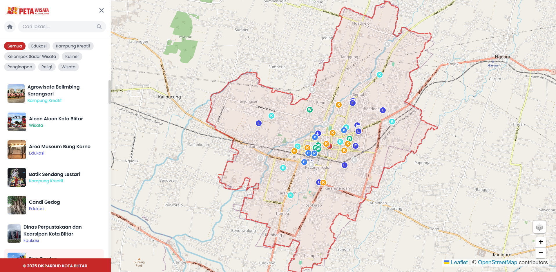 Aplikasi Peta Wisata Kota Blitar